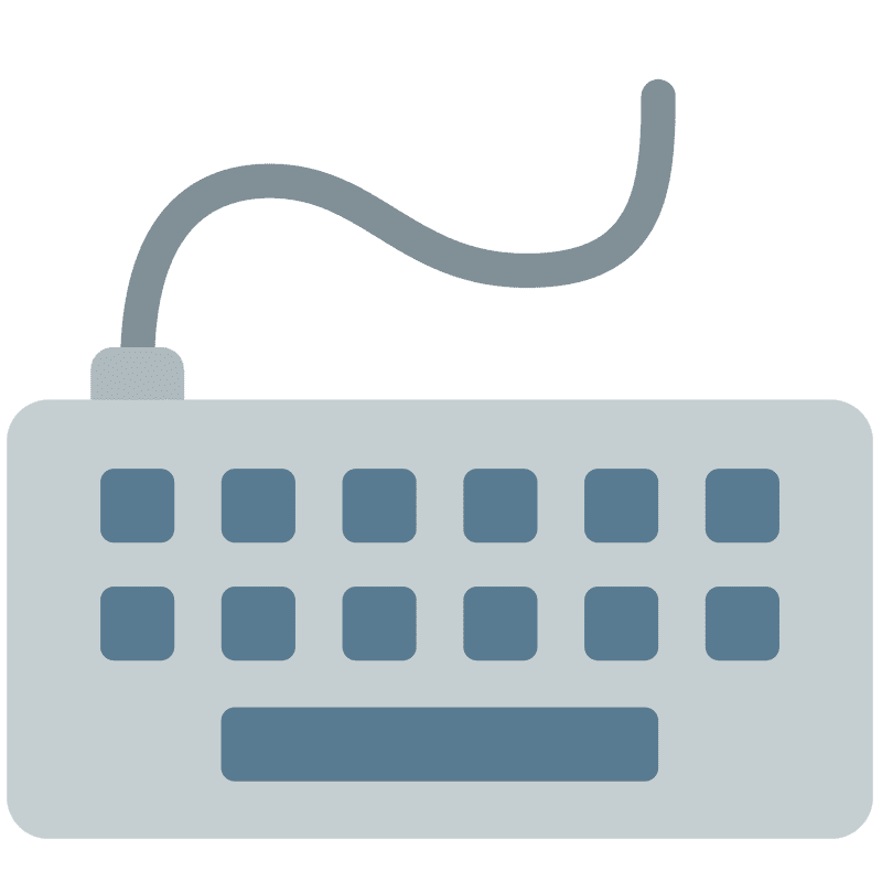 Stylish Blue Keyboard with Sleek Design PNG