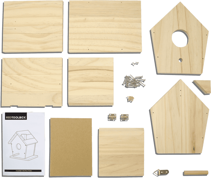 DIY Birdhouse Build Kit with Instructions PNG