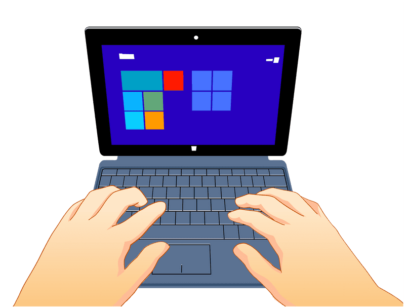 Computer Part User Interacting with Laptop Display PNG