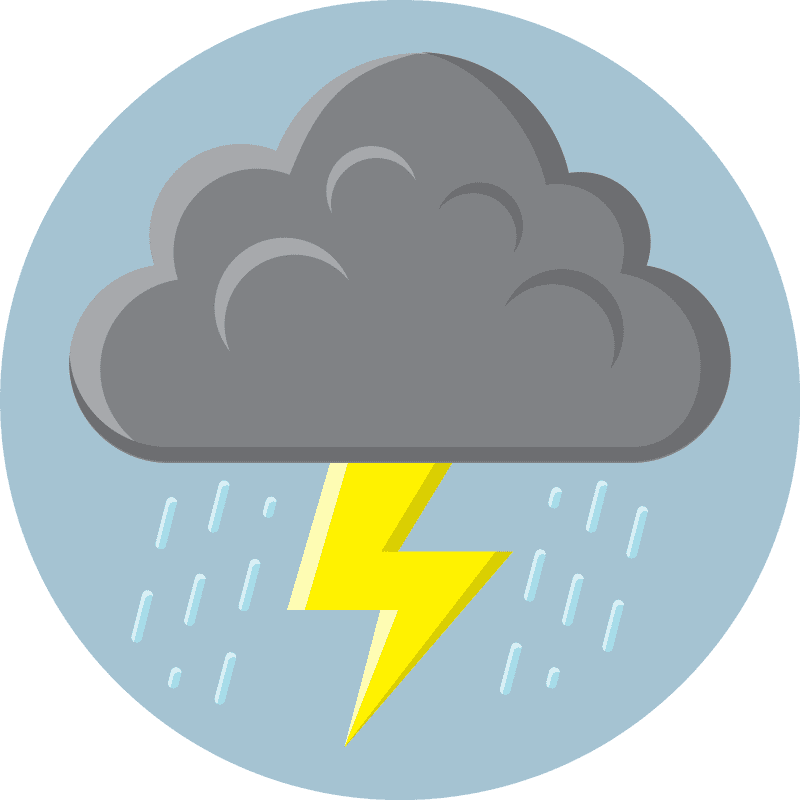 Stormy Skies and Thunderous Lightning PNG