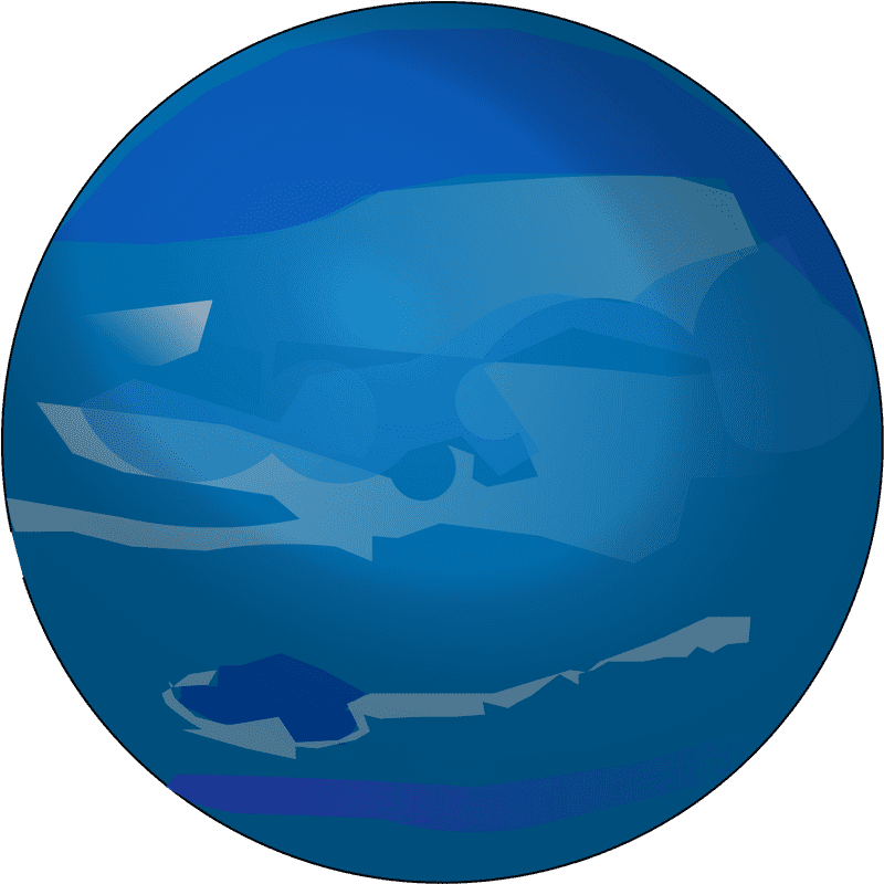 Mysterious Deep Blue Planet PNG