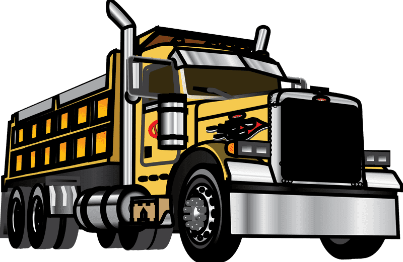 Yellow Beast Delivery Truck on the Move PNG