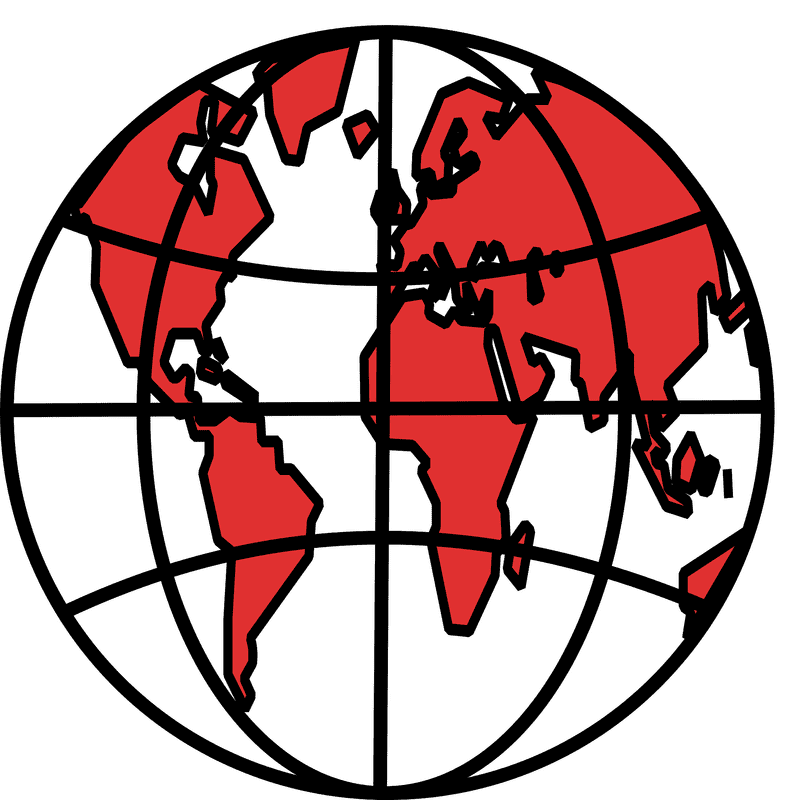 Global Connections The Red Globe of Knowledge PNG