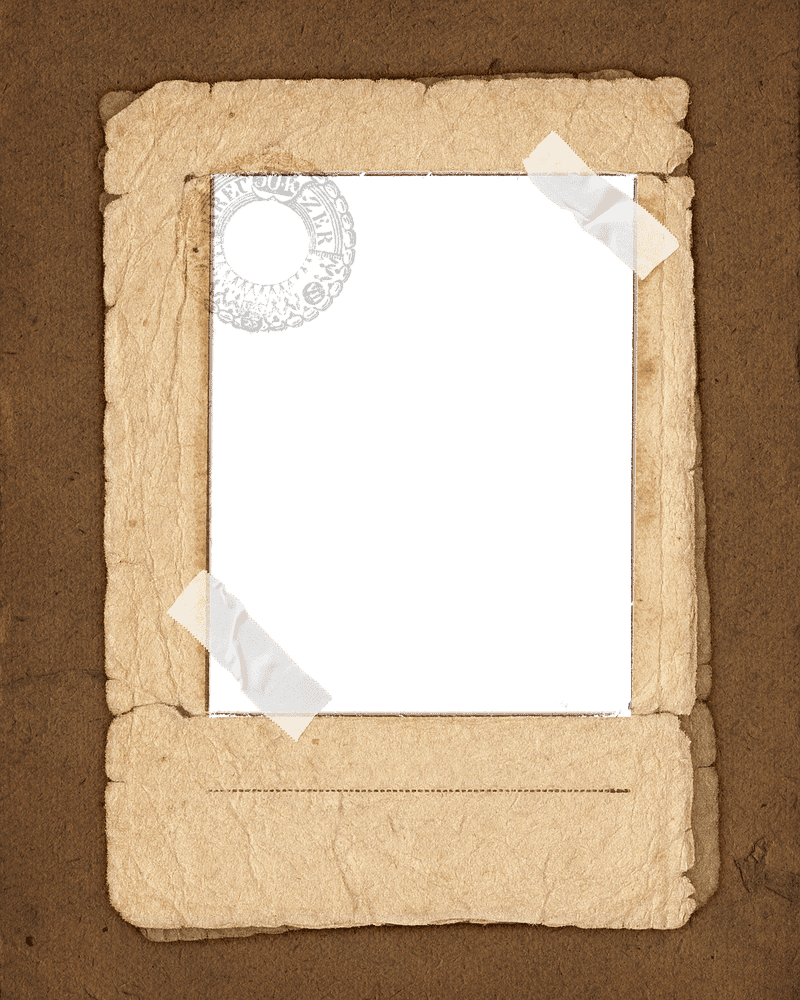 Rustic Vintage Photo Frame Design PNG