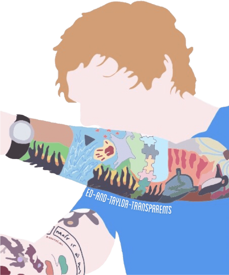 Colorful Tattoo Collage on Arm PNG