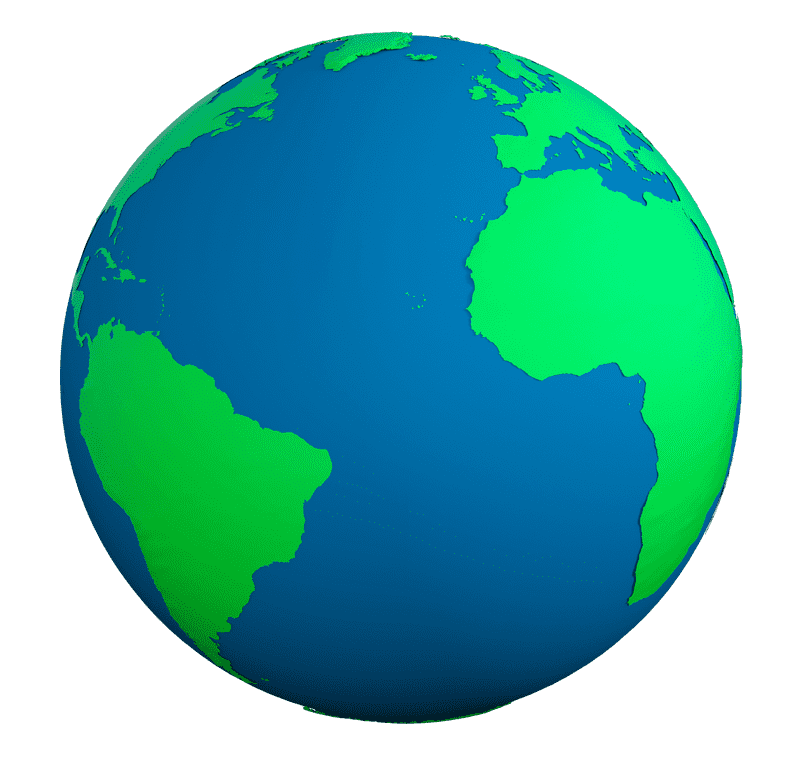 Vibrant Blue and Green Earth PNG