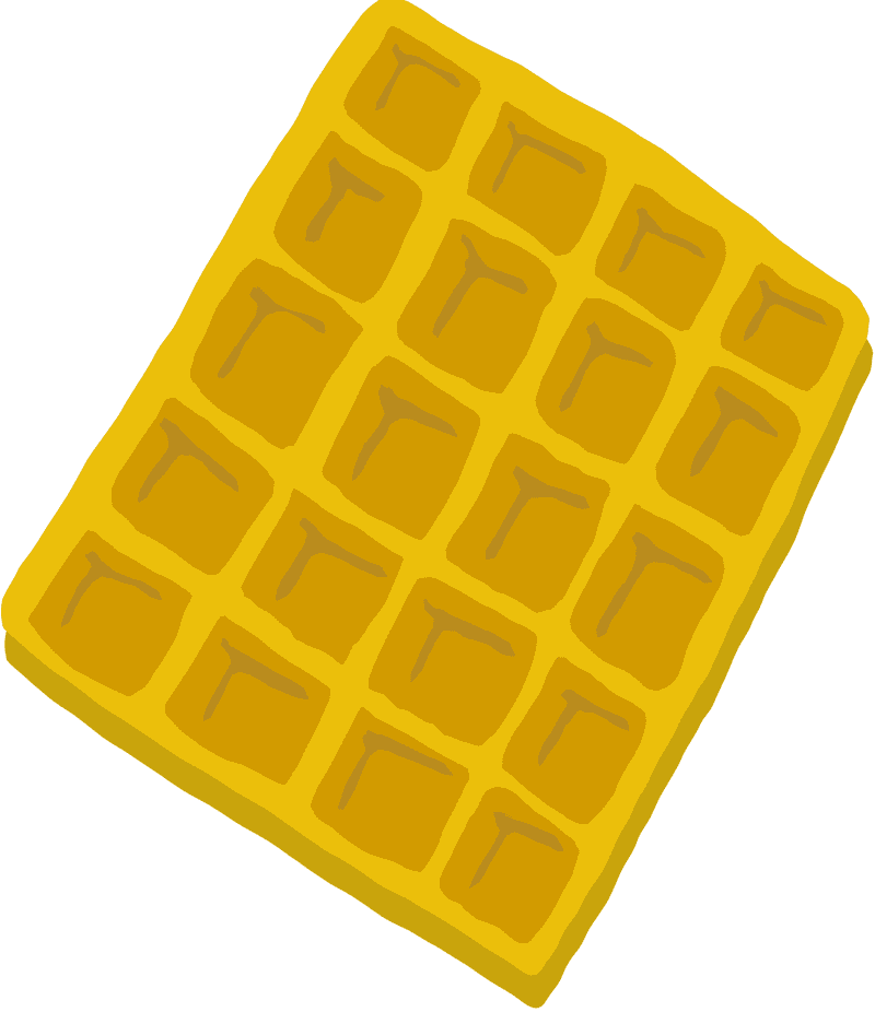 Delicious Golden Crunchy Waffle Delight PNG