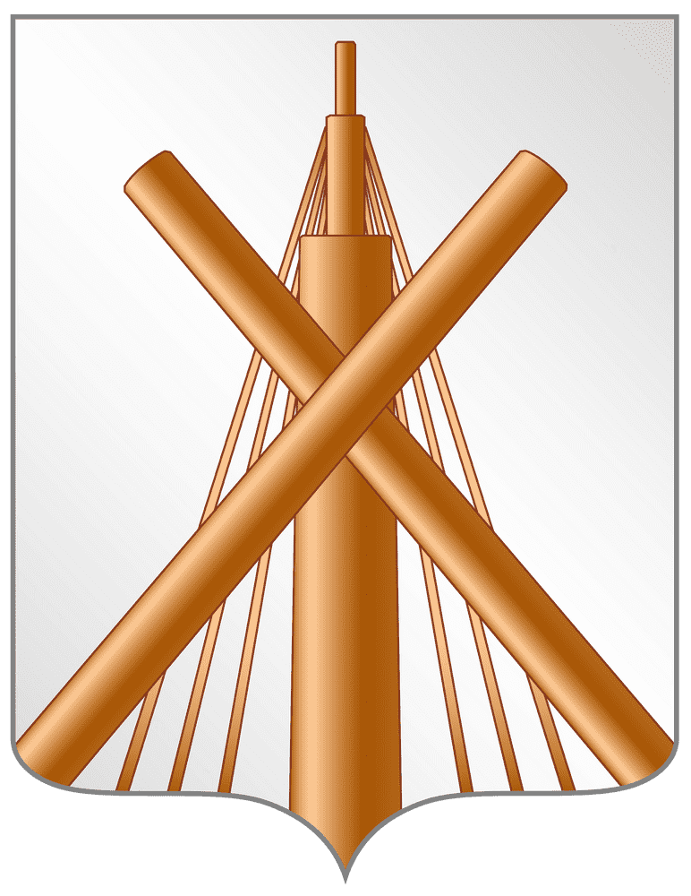 Elegant Utility Pole with Crossed Supports PNG
