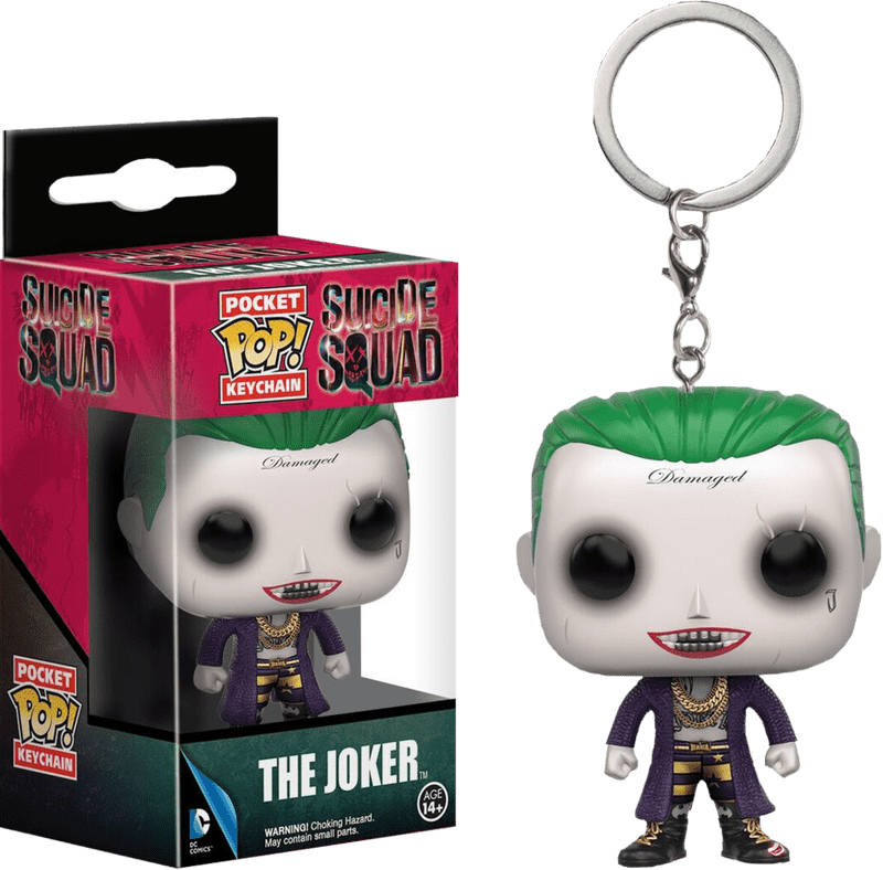 Suicide Squad Joker Pocket Keychain Collectible PNG