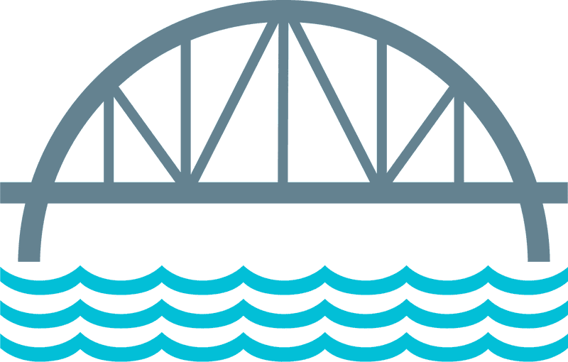 Serene Waters Under the Bridge PNG