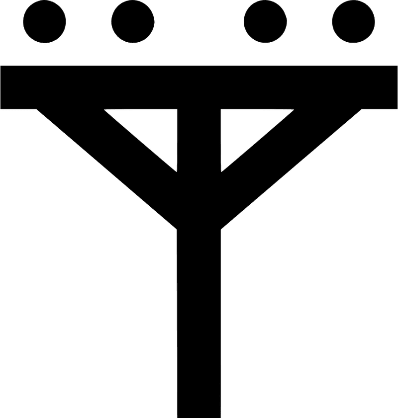 Stylized Utility Pole Design for Modern Infrastructure PNG