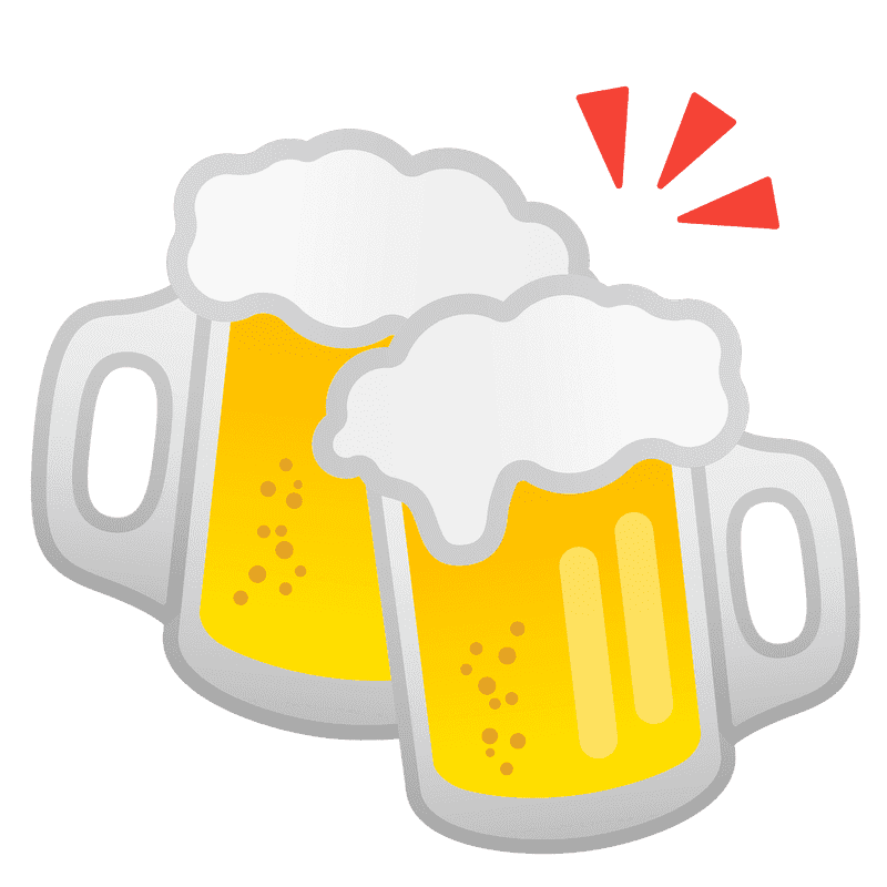 Cheers with Beer Glasses! PNG
