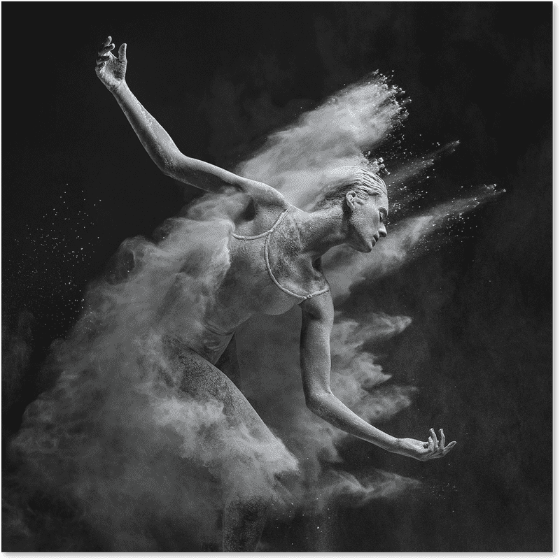 Dynamic Beauty The Art of Face Powder Movement PNG