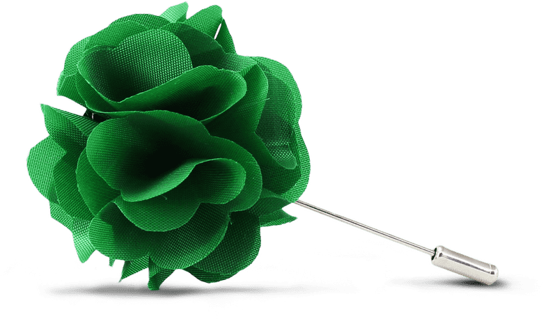 Emerald Gemstone-Inspired Floral Lapel Pin PNG