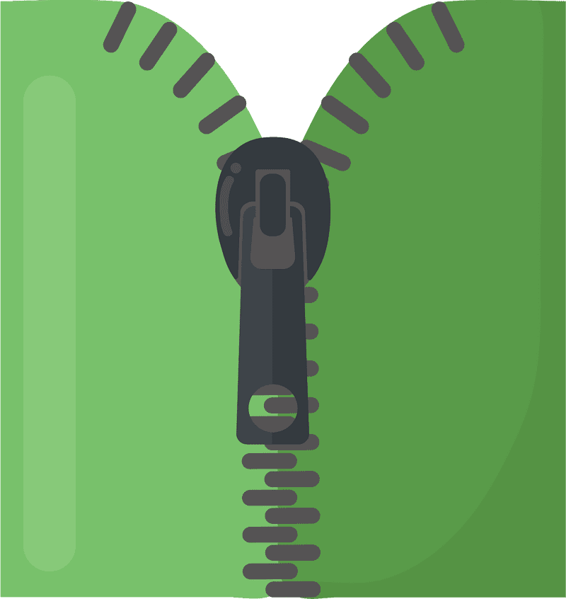 Close-Up of a Stylish Jacket Zipper PNG