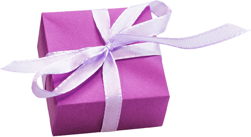 Delightful Purple Gift Box Surprise PNG