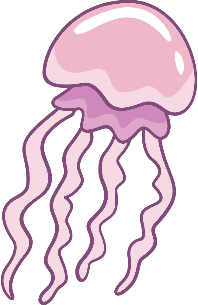 Delicate Pink Jellyfish of the Ocean Depths PNG
