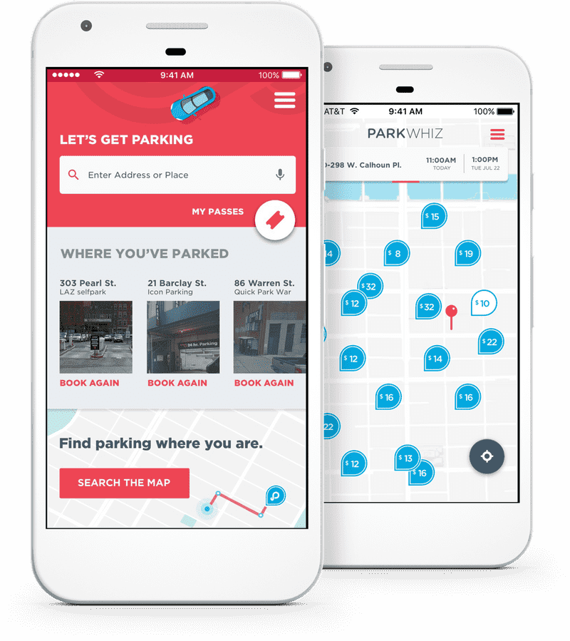 Smart Parking Garage Locator App PNG