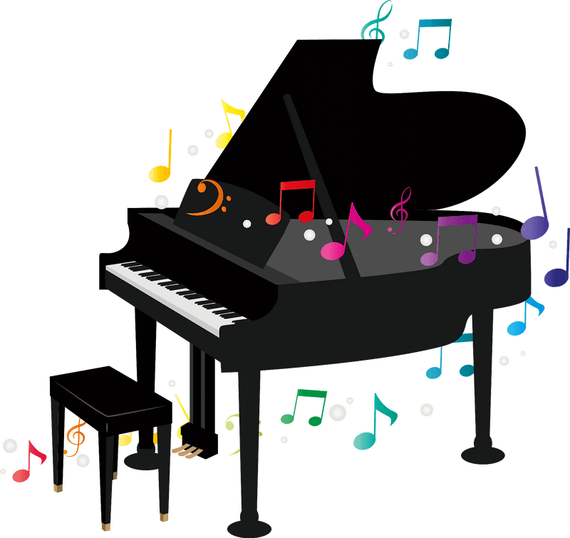 Whimsical Piano Dreamscape of Melody PNG