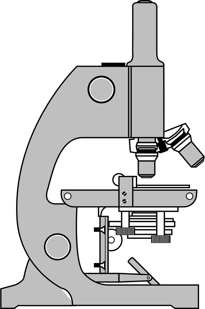 Classic Scientific Microscope Design PNG