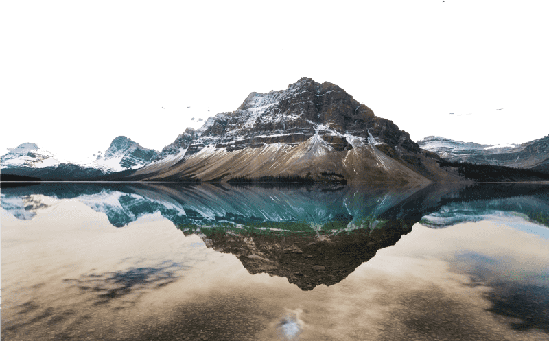 Glacier Reflections Nature's Frozen Mirror PNG
