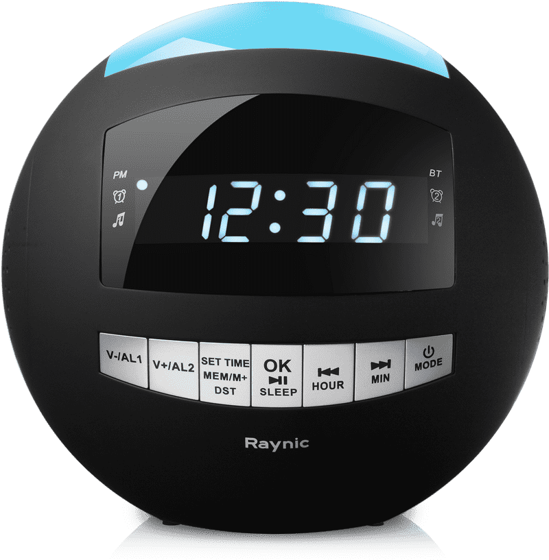Modern Multifunctional Alarm Clock with Bluetooth PNG