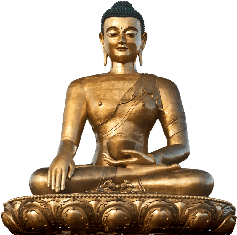 Golden Buddha of Serenity and Wisdom PNG