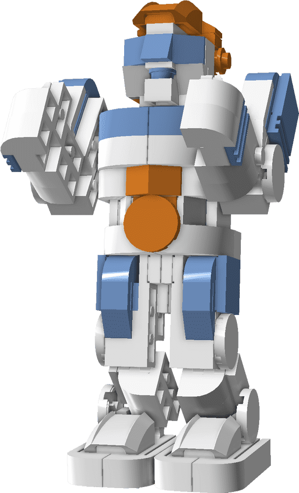 Colorful Action Robot Figure PNG