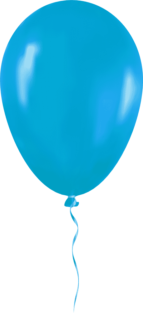 Bright Blue Balloon of Joy PNG