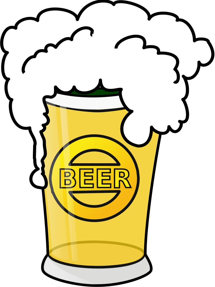 Frothy Delight The Perfect Beer Glass PNG