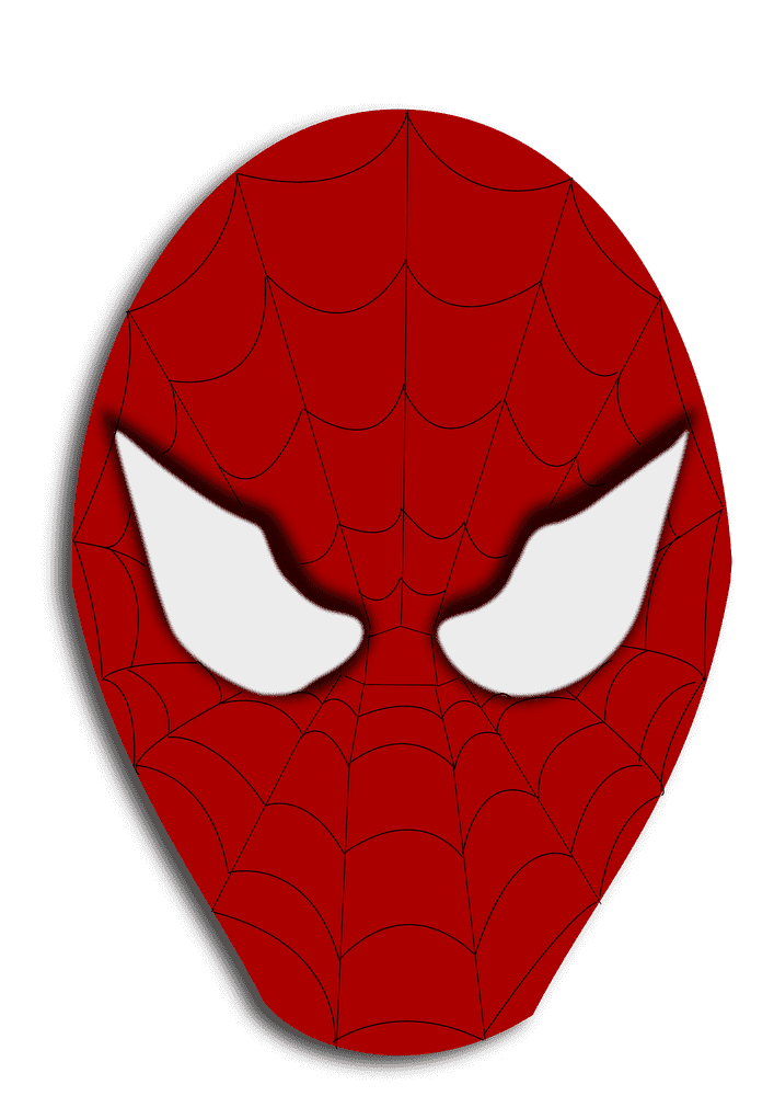 Spider-Themed Facial Mask Design PNG