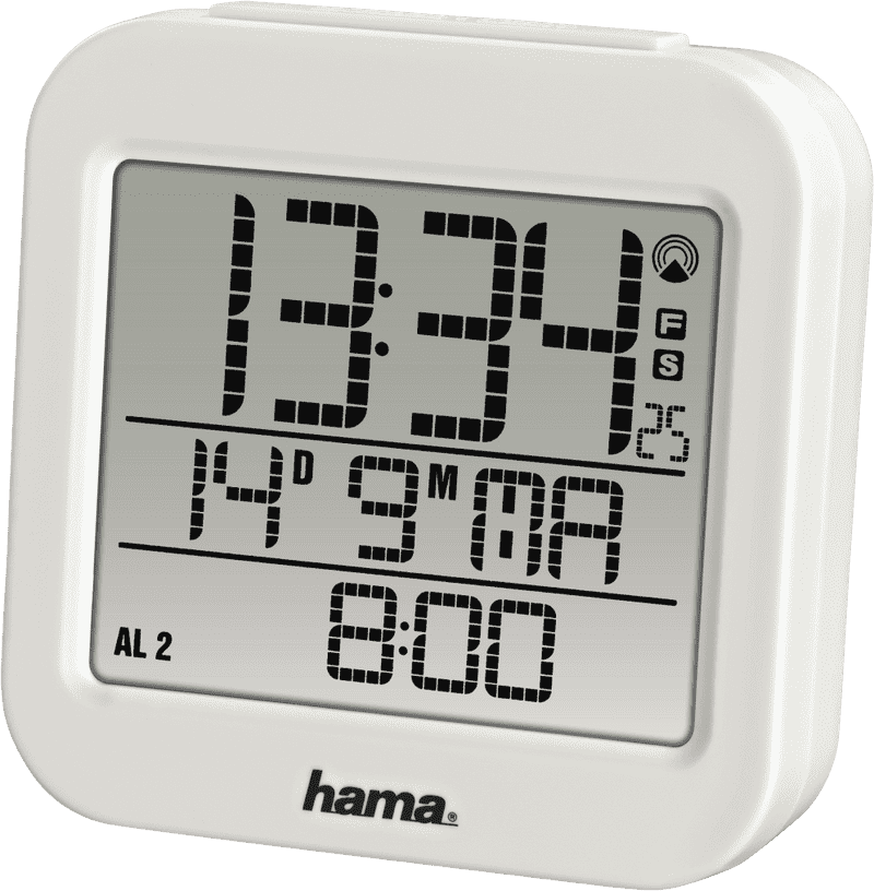 Digital Clock Display with Multi-Function Features PNG