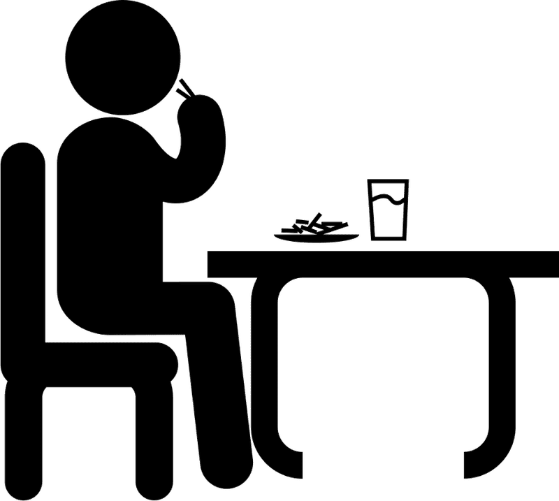 Hospital Room Patient Dining Alone PNG