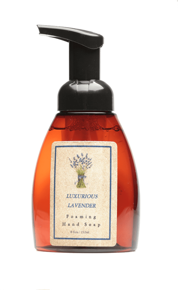 Luxurious Lavender Foaming Soap for Hand Care PNG