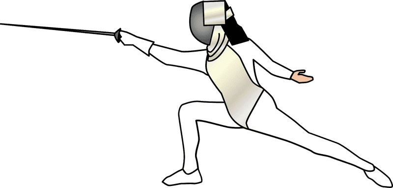 Dynamic Sport of Fencing Mastery PNG