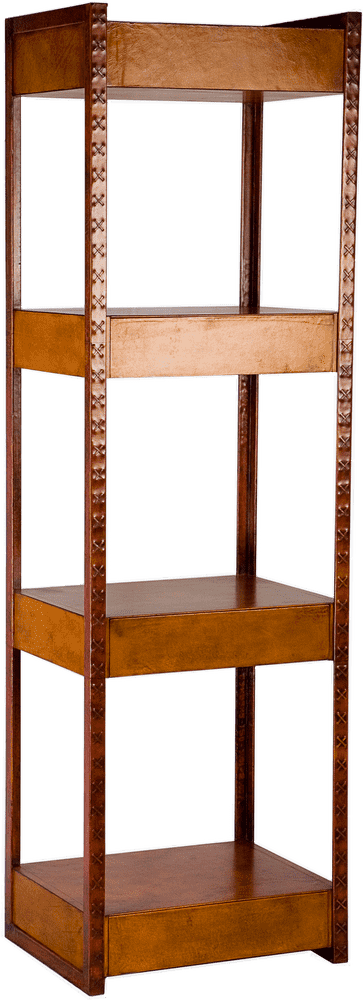 Elegant Wooden Library Shelf for Home and Office PNG