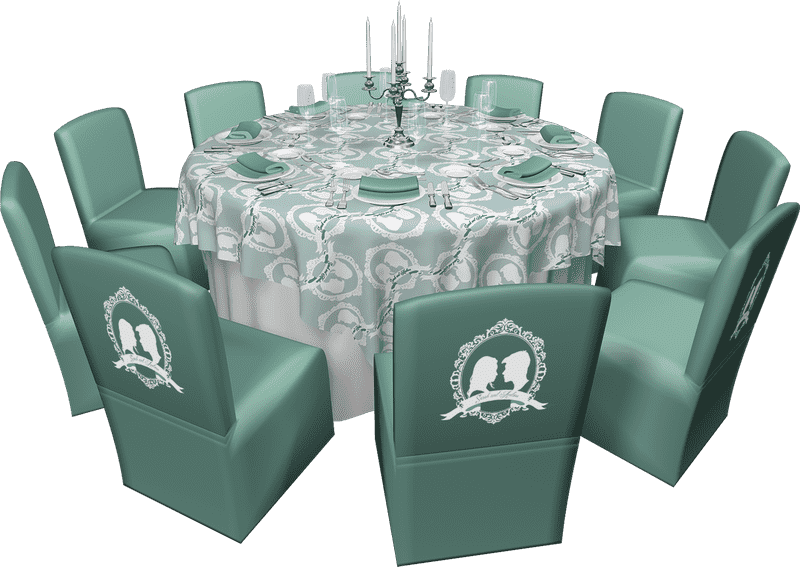 Elegant Hospital Room Dining Setup PNG