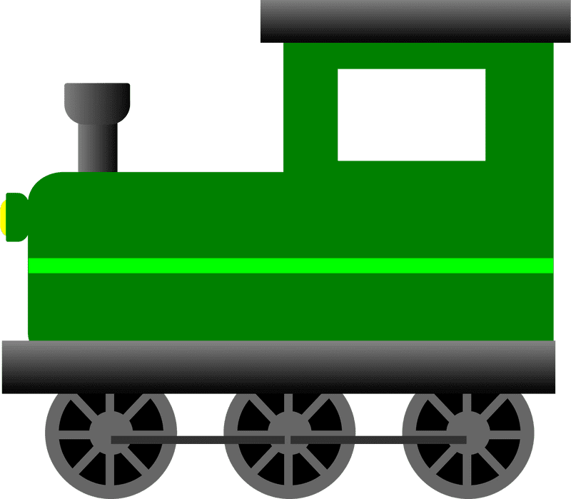 Classic Green Steam Train Adventure PNG