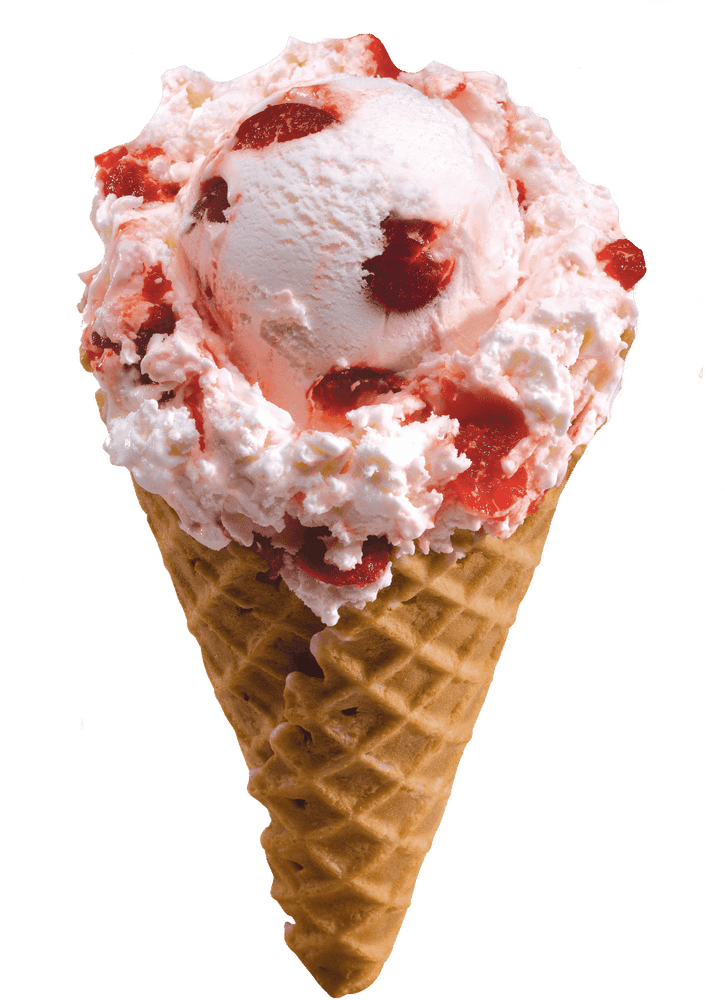 Delicious Strawberry Swirl Ice Cream Delight PNG