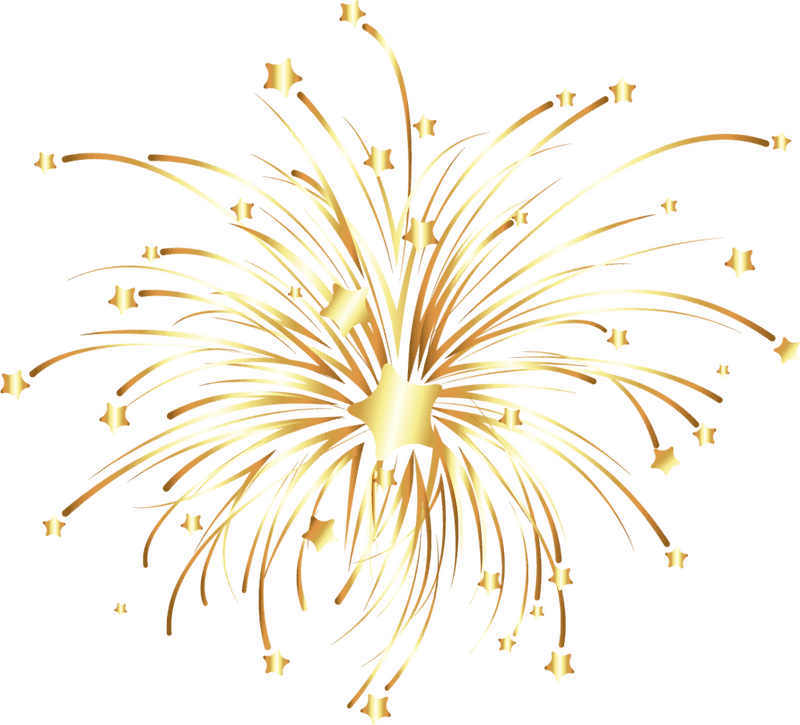 Golden Firework Sparkler Extravaganza PNG