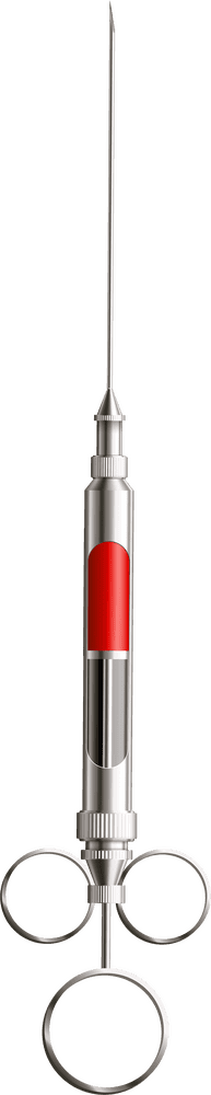 Stylish Red-Cylindered Syringe for Precision Applications PNG
