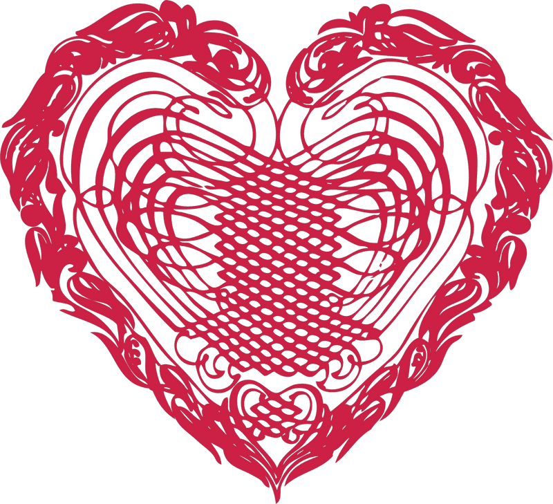 Intricate Heart of Passion PNG