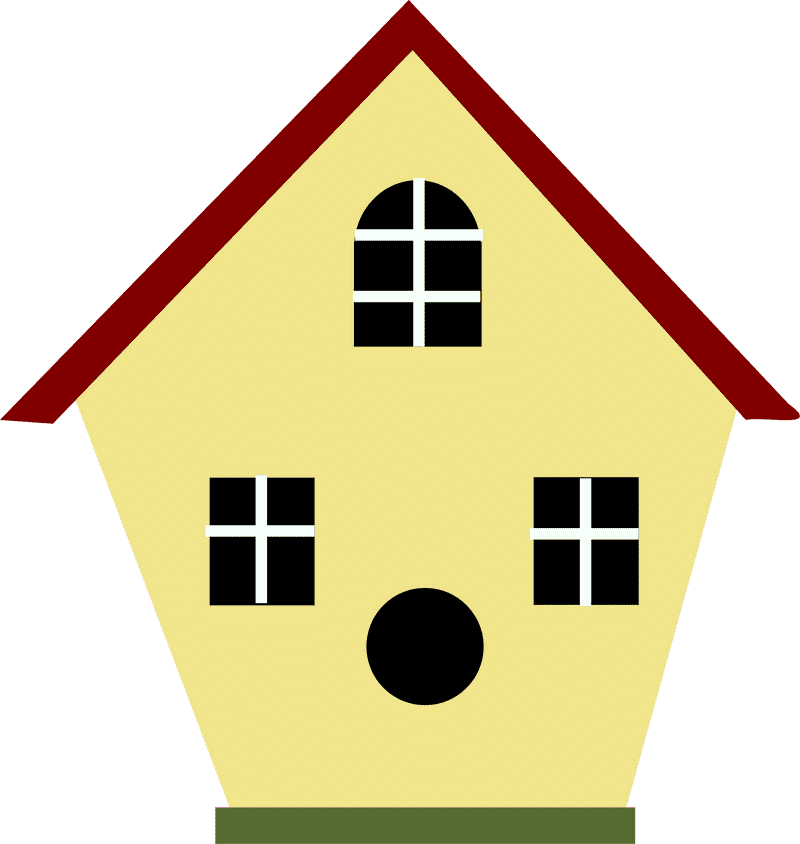 Whimsical Yellow Birdhouse with Cozy Charm PNG