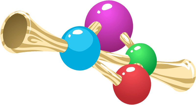 Colorful Molecule Model for Learning Science PNG
