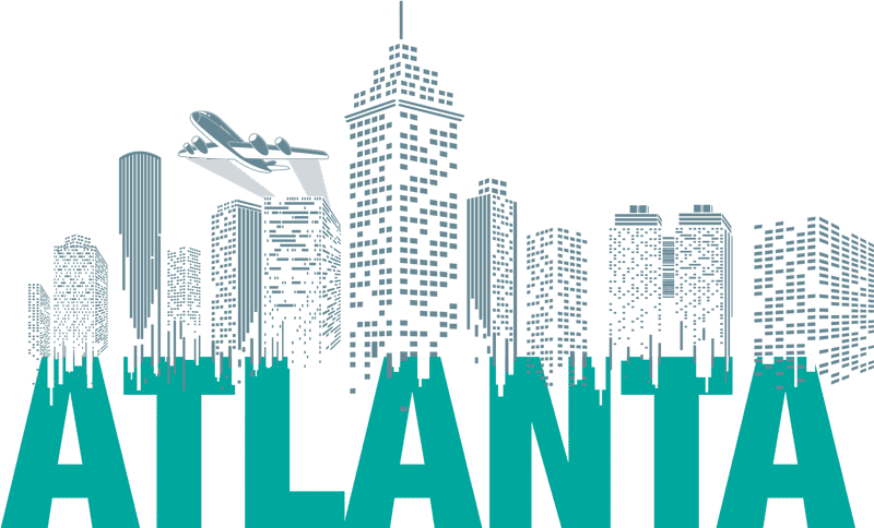 Atlanta City Skyline A Modern Urban Landscape PNG
