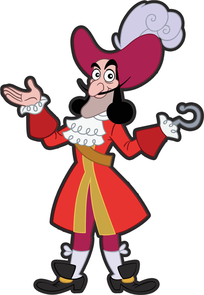 Adventurous Captain with a Fishing Hook PNG