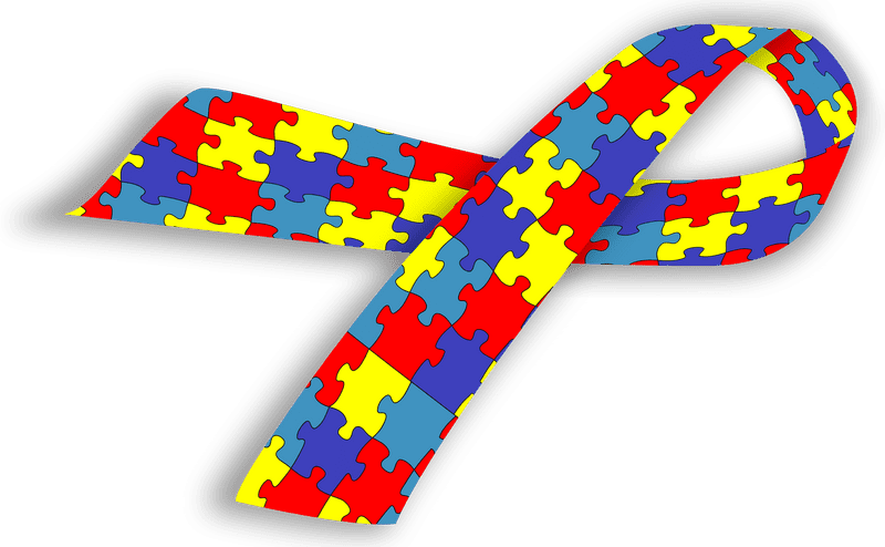 Colorful Awareness Ribbon for Autism Advocacy PNG