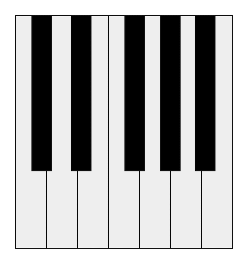 Classic Keyboard Elegance in Monochrome PNG