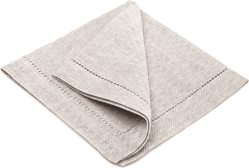 Elegant Herringbone Fabric Napkin Holder PNG