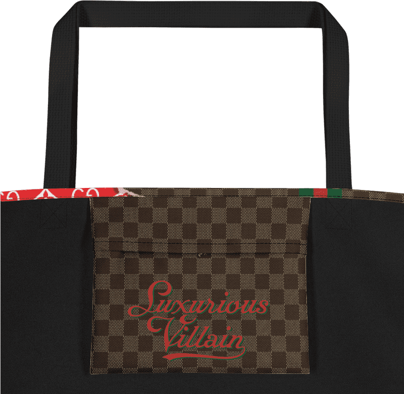 Luxurious Villain Shopping Bag Design PNG